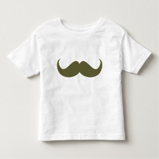 Green Hipster Moustache Toddler Tee
