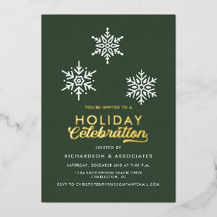 Green Holiday Celebration Corporate Party Logo
