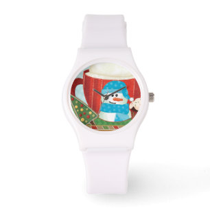Green Holiday Cup with Hot Cocoa Watch