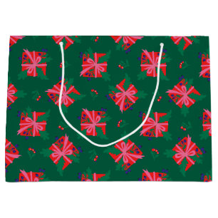Green Holiday Gift Bag