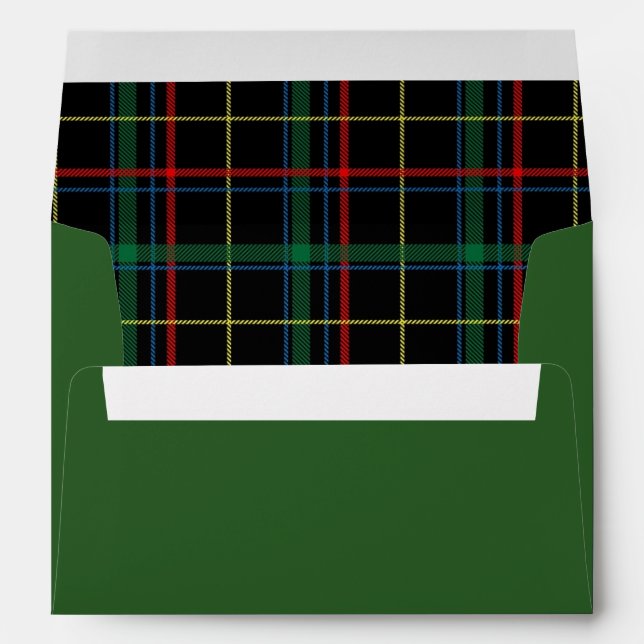 Green Holiday Plaid Envelopes (Back (Bottom))