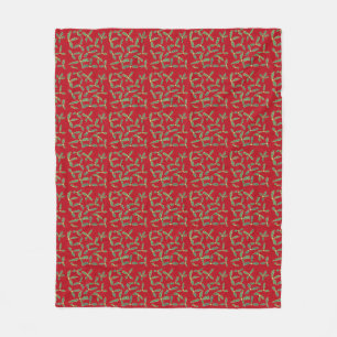 Green Holly Leaves Yellow Flowers Red Blankets