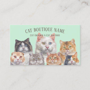 Green Home Pet Cats Business Card