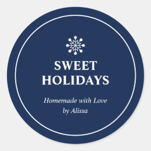 Green Homemade Christmas Treat Holiday Baked Goods Classic Round Sticker