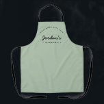 Green Homemade with Love Custom Your Kitchen  Apron<br><div class="desc">Let's get baking. Customize the Name on this personalized apron. Seen here in green. Stylish typography style treatment. Encourage the sweet baker in your life with a special gift. Perfect for baking those holiday Christmas cookies. Features the words "Homemade with love" for a unique kitchen apron. Consider even giving these...</div>