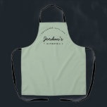 Green Homemade with Love Custom Your Kitchen  Apron<br><div class="desc">Let's get baking. Customize the Name on this personalized apron. Seen here in green. Stylish typography style treatment. Encourage the sweet baker in your life with a special gift. Perfect for baking those holiday Christmas cookies. Features the words "Homemade with love" for a unique kitchen apron. Consider even giving these...</div>