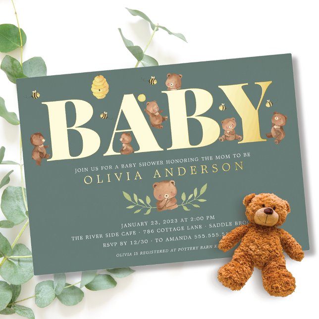 Green Honey Bear Baby Shower (Creator Uploaded)