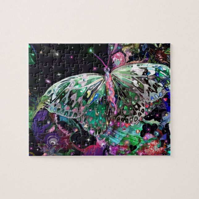Green Hope Butterfly Jigsaw Puzzle (Horizontal)