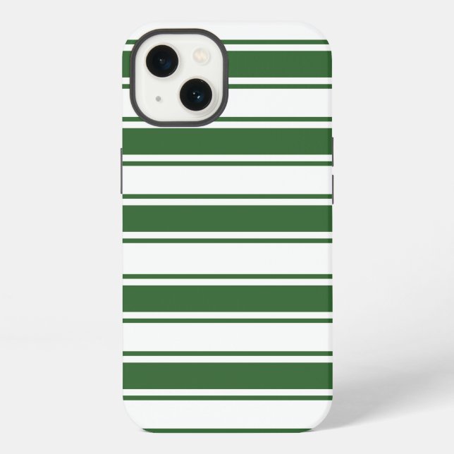 Green Horizontal Stripe iPhone Case (Back)