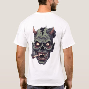 Green Horned Monster Graphi T-Shirt