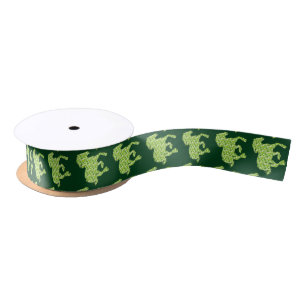 green horse satin ribbon