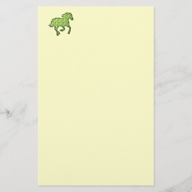 green horse stationery (Front)