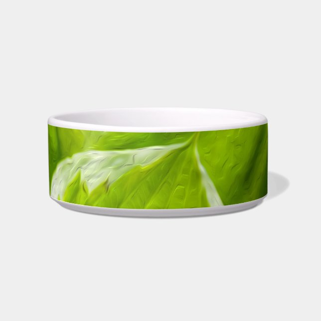 Green Hosta Leaves Bowl (Front)