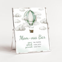 Green Hot Air Balloon Baby Shower Mum Osa Bar