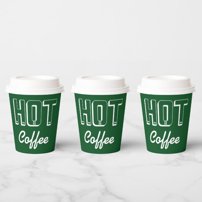 Green Hot Coffee Paper Cups  (Multi)
