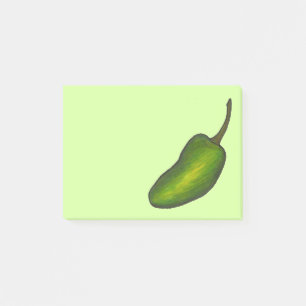 Green Hot Jalapeño Pepper Peppers Post It Post-it Notes