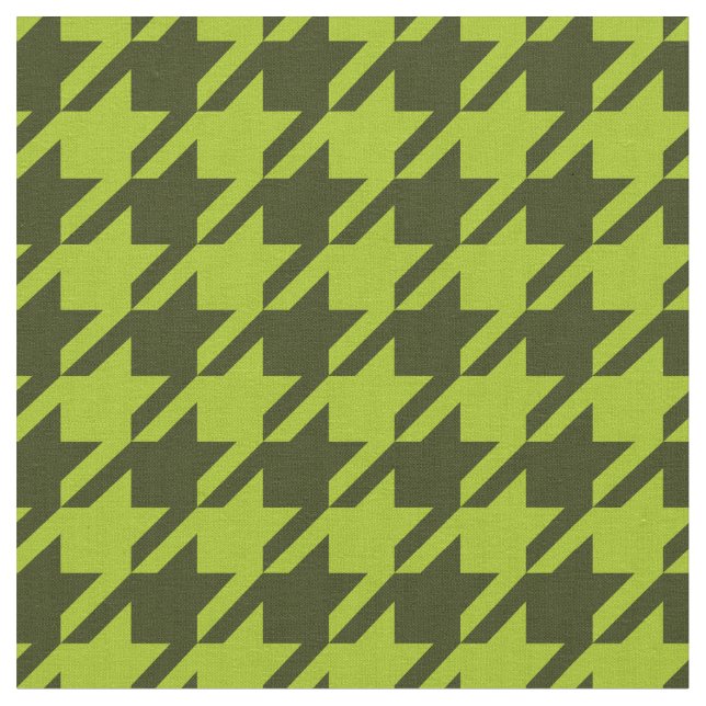 Green Houndstooth Fabric (Close Up)