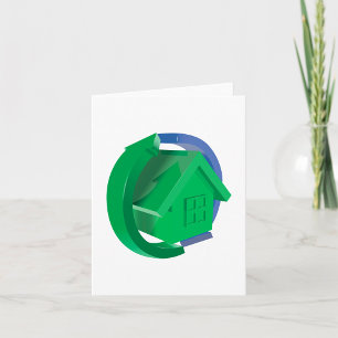 Green House And Arrows Card