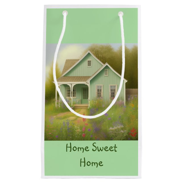 Green House Housewarming Small Gift Bag (Front)