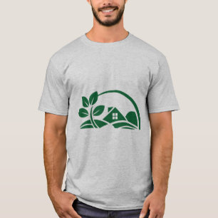 Green House Leaf Eco Friendly Home Nature T-Shirt