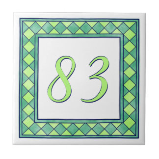 Green House Number Tile