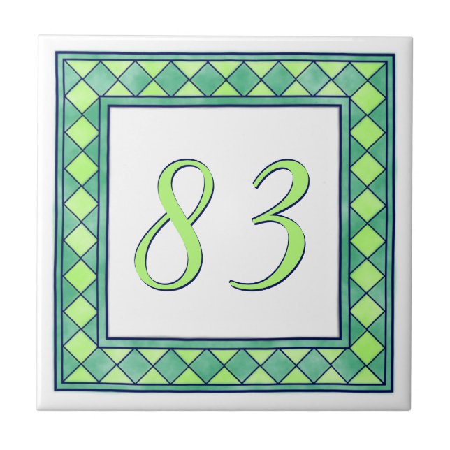 Green House Number Tile (Front)
