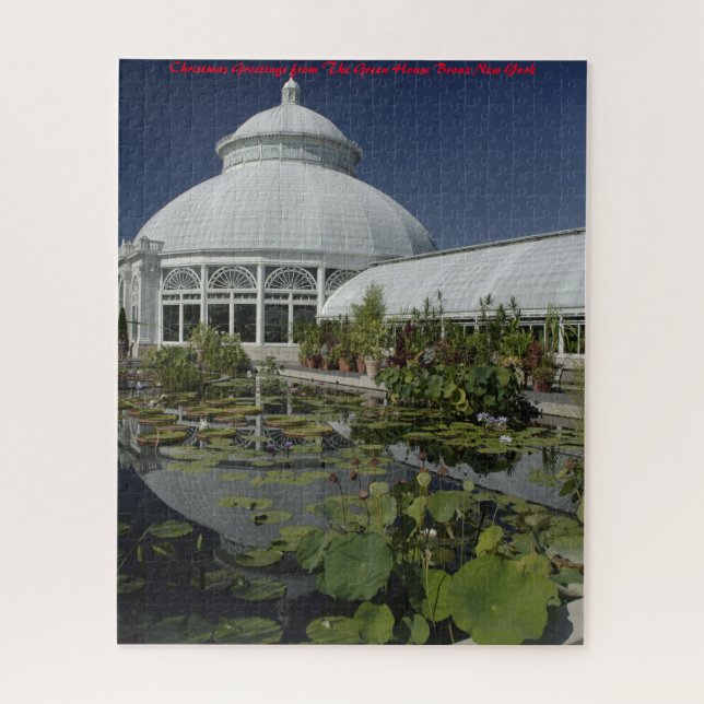 Green House The Bronx New York. Christmas Greeting Jigsaw Puzzle (Vertical)