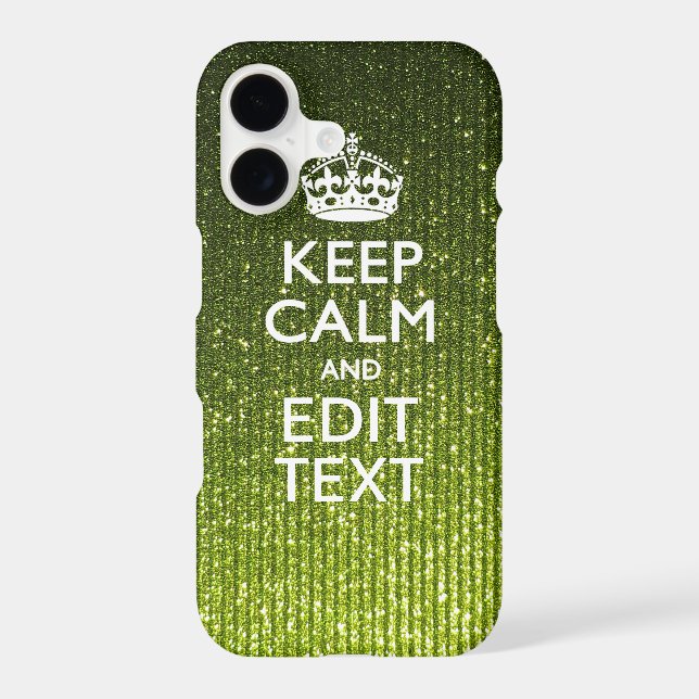 Green Hue Keep Calm Your Text (Back)
