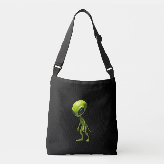 Green humanoid crossbody bag (Front)