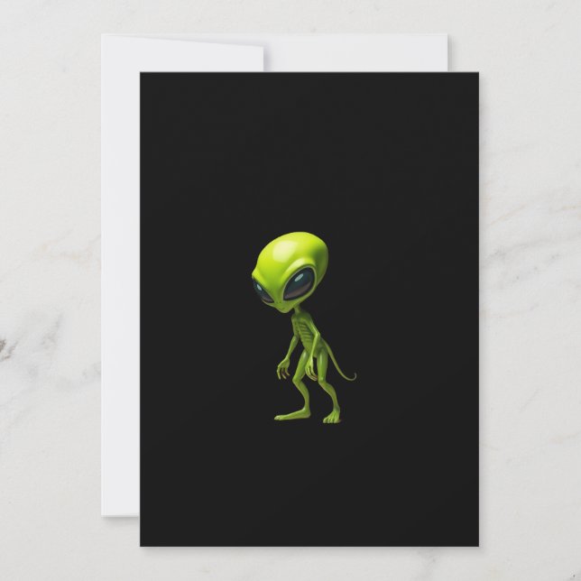 Green humanoid invitation (Front)