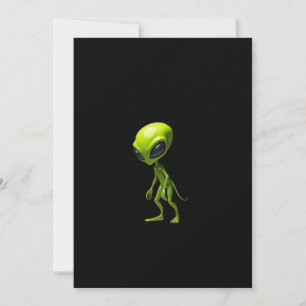 Green humanoid invitation
