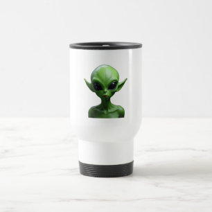 Green humanoid travel mug