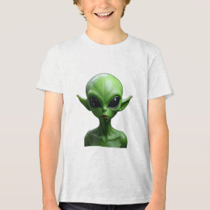 Green humanoid Tri-Blend shirt