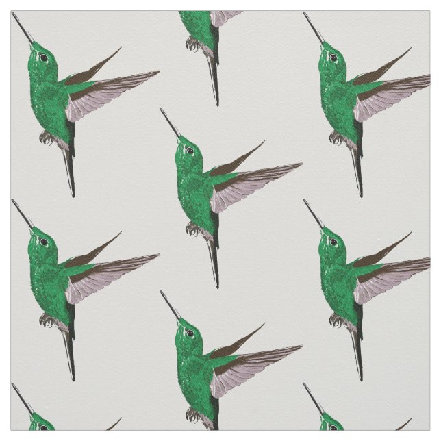Green Hummingbird Fabric (Swatch)