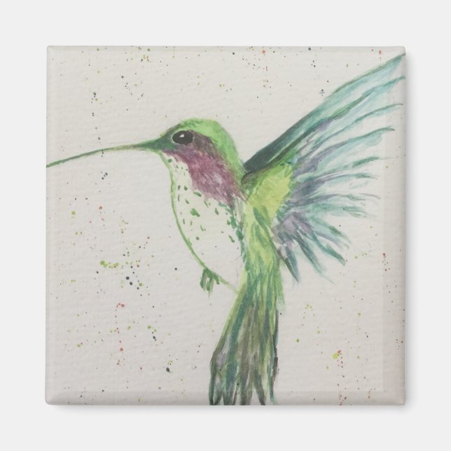 Green Hummingbird Magnet (Front)