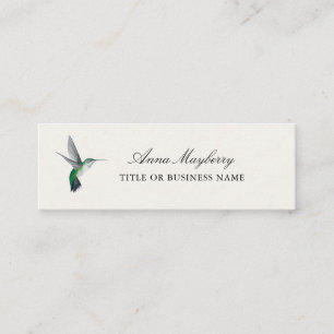 Green Hummingbird Mini Business Card