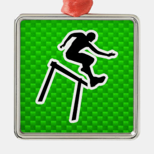 Green Hurdler Metal Tree Decoration