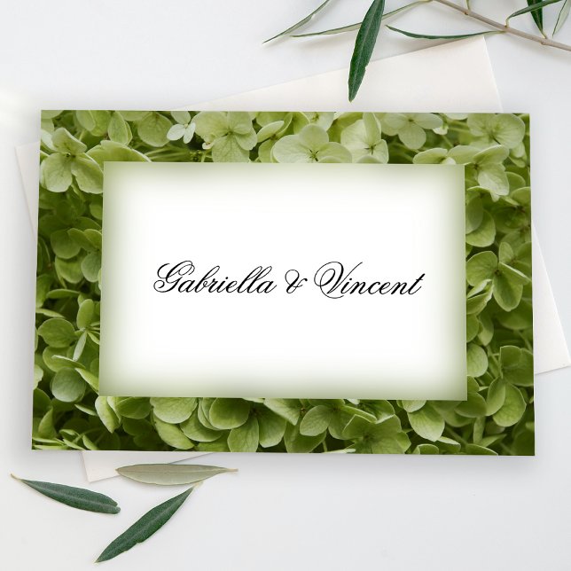 Green Hydrangea Flower Wedding Flat Notes (Creator Uploaded)