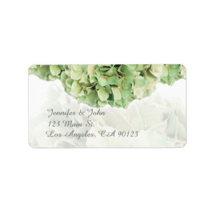 Green Hydrangea Wedding Return Address Labels