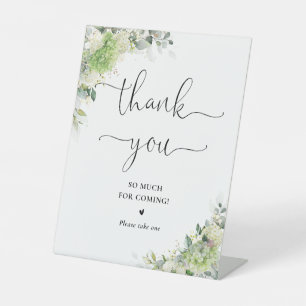 Green Hydrangeas Bridal Shower Thank You Sign