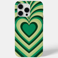 Green Hypnotic Heart Love Pattern