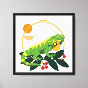 Green Iguana Canvas Print