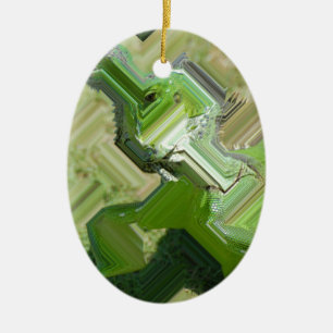 Green Iguana Ceramic Tree Decoration