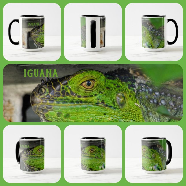 Green Iguana Close-up Photographic Personalised Mug (Creator Uploaded)