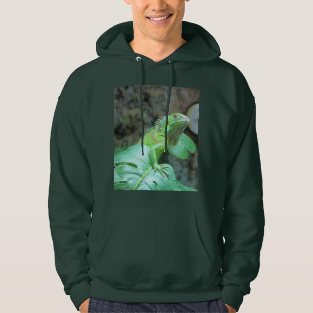 Green iguana  hoodie (Front)