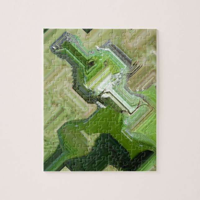 Green Iguana Jigsaw Puzzle (Vertical)