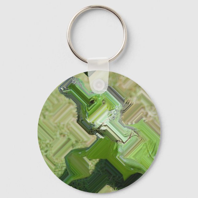 Green Iguana Key Ring (Front)
