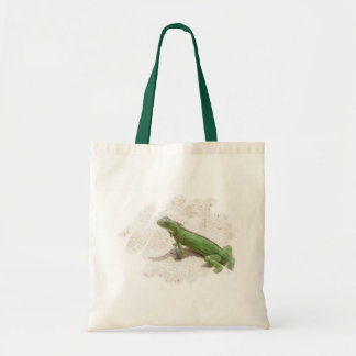 Green Iguana Lizard Tote Bag