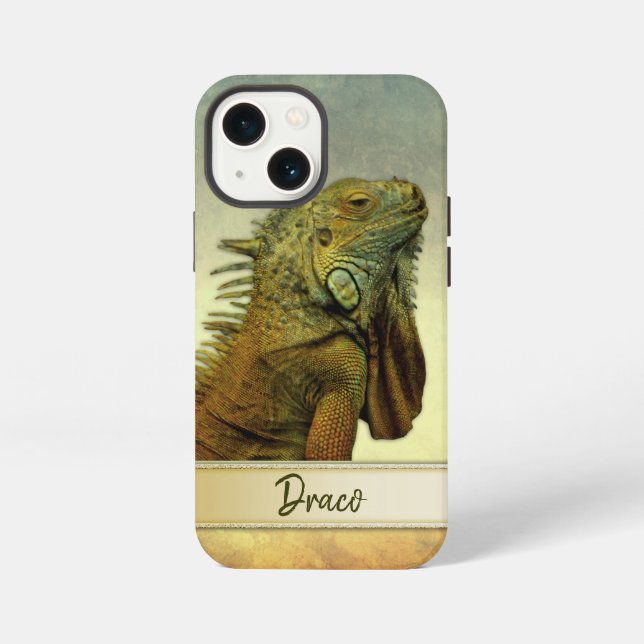 Green Iguana Personalizable iPhone Case (Back)