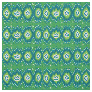 Green Ikat Linen Fabric
